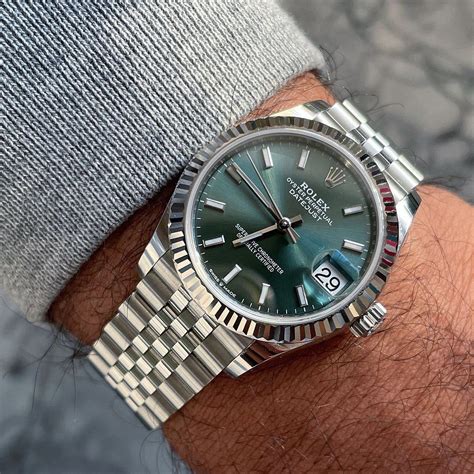 rolex datejust green diamond|2022 Rolex Datejust 41mm.